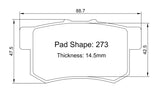 Brake Pads - Rear - S2000 / DC2/EK9 / RSX-S/R / 8th Gen Civic Si